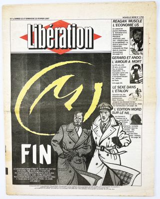 Blake et Mortimer Journal Libération 21 22 Février 1987 Hommage à