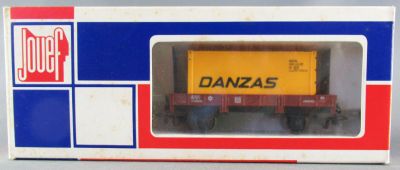 Jouef 6453 Ho Sncf Wagon Plat Ocem Jho 104568 Conteneur Danzas Proche