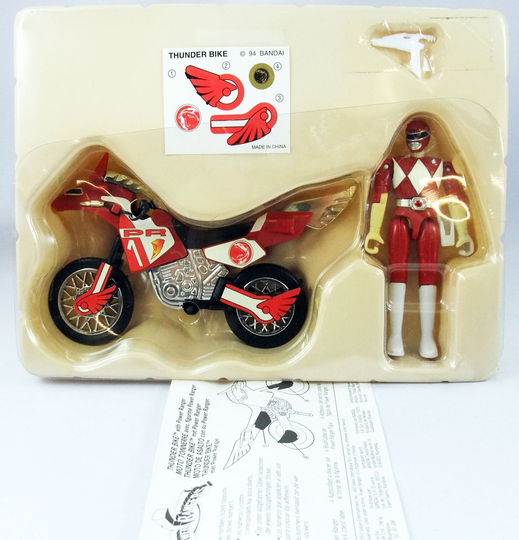 Mighty Morphin Power Ranger Thunder Bike Red Ranger Mint In Box