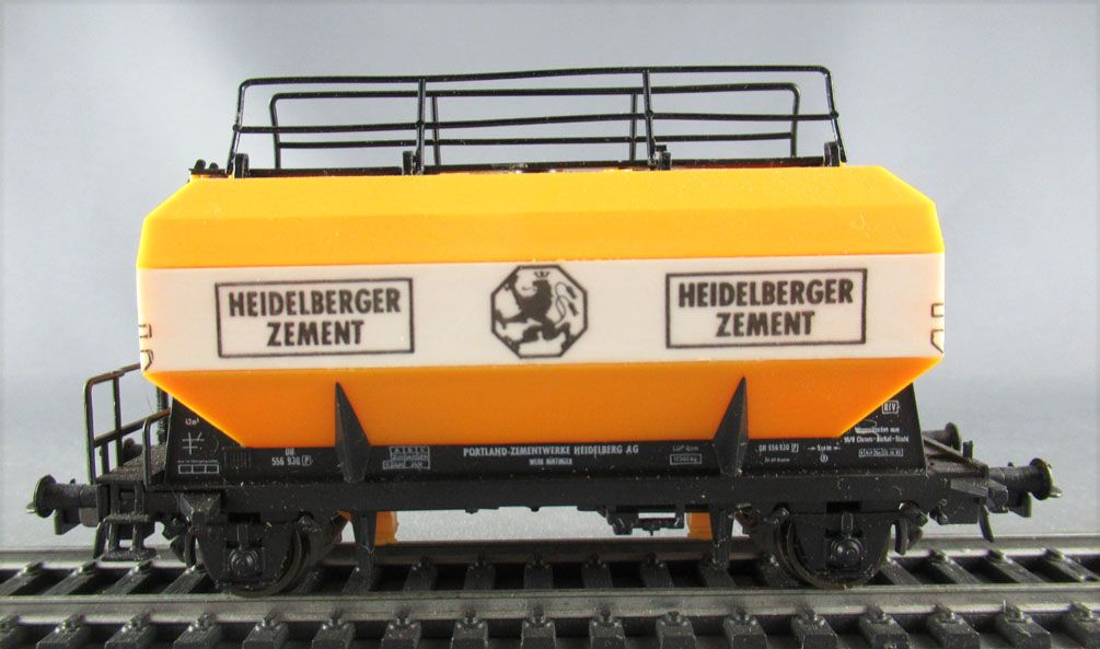 Roco 4326 Ho Db Wagon Trémie Ciment Heidelberger 2 Essieux en Boite