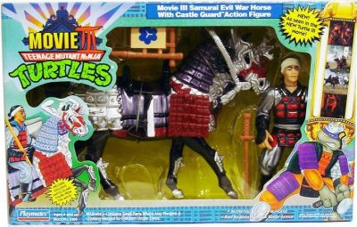 turtles ninja movie mutant horse teenage iii samurai guard war 1992 evil castle playmates lulu berlu