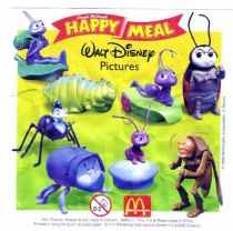 A bug\'s Life - Set of 8 McDonald Happy Meal figures