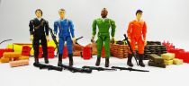 A-Team - Galoob 3 3/4 action Figures - Hannibal, Barracus, Murdock, Face with accessories (loose)