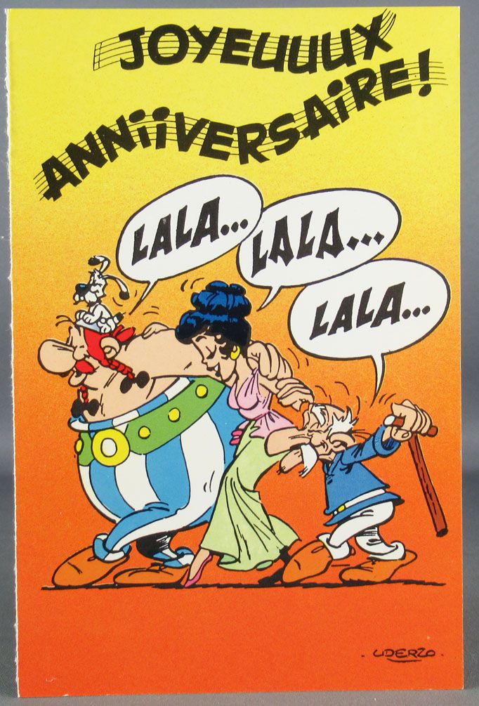 Asterix Carte Postale Albert Rene Goscinny Uderzo 19 Joyeuuux Anniversaire Ebay