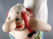 Asterix - Figurine Porcelaine Mate Eisa Années 80  - Obélix Portant un Menhir