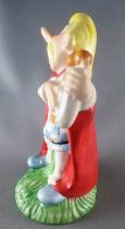 Asterix - Figurine Porcelaine Mate Eisa Années 80 - Assurancetourix Jouant de la Harpe