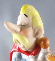 Asterix - Figurine Porcelaine Mate Eisa Années 80 - Assurancetourix Jouant de la Harpe