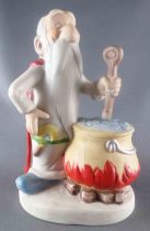 Asterix - Figurine Porcelaine Mate Eisa Années 80 - Panoramix Préparant la Potion Magique