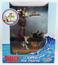 Asterix - Figurine PVC Plastoy - Le Radeau des Pirates avec Barbe-Rouge, Baba et Pegleg