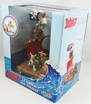 Asterix - Figurine PVC Plastoy - Le Radeau des Pirates avec Barbe-Rouge, Baba et Pegleg