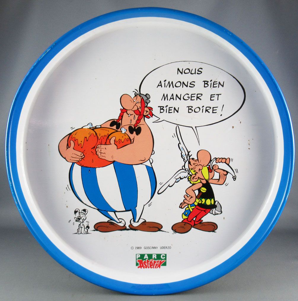 Asterix Tin Rond Tray Parc Asterix 19 Nous Aimons Bien Boire Et Bien Manger