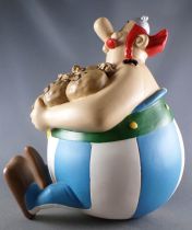 Astérix - Tirelire Plastique Plastoy - Obelix avec Sacs de Sesterces