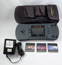 Atari - Console LCD Handheld Game - Lynx (ref. PAG-0200) + 3 Games + Transport Pack