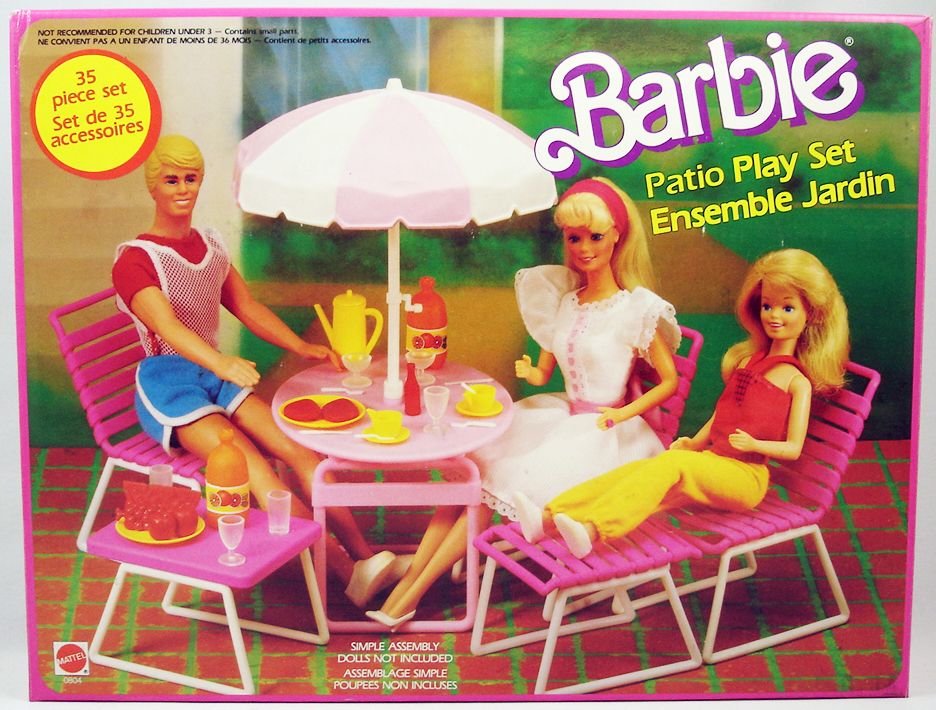 Ensemble mobilier Barbie vintage - 80's