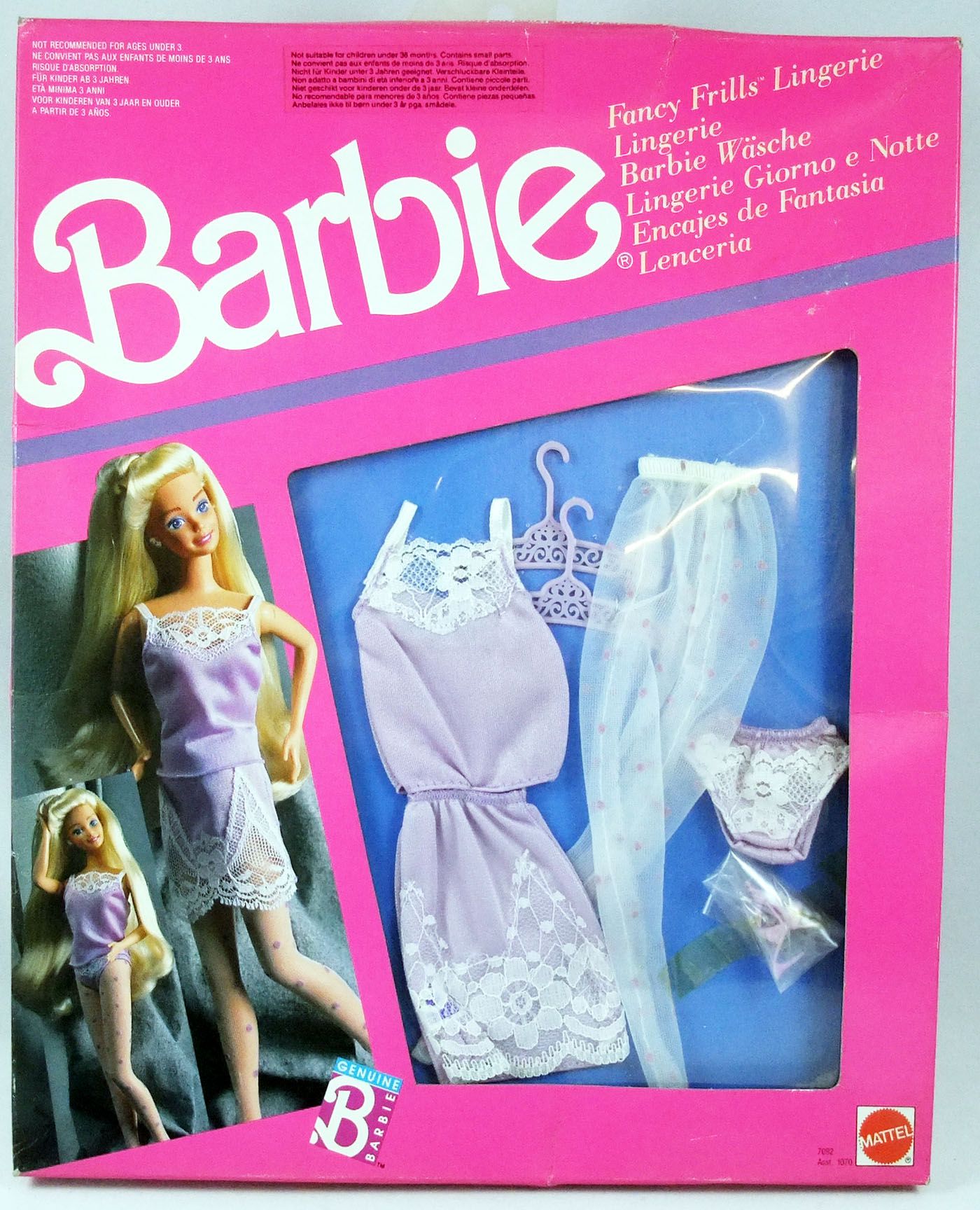 Barbie Fancy Frills Lingerie Mattel 1989 Ref7092 