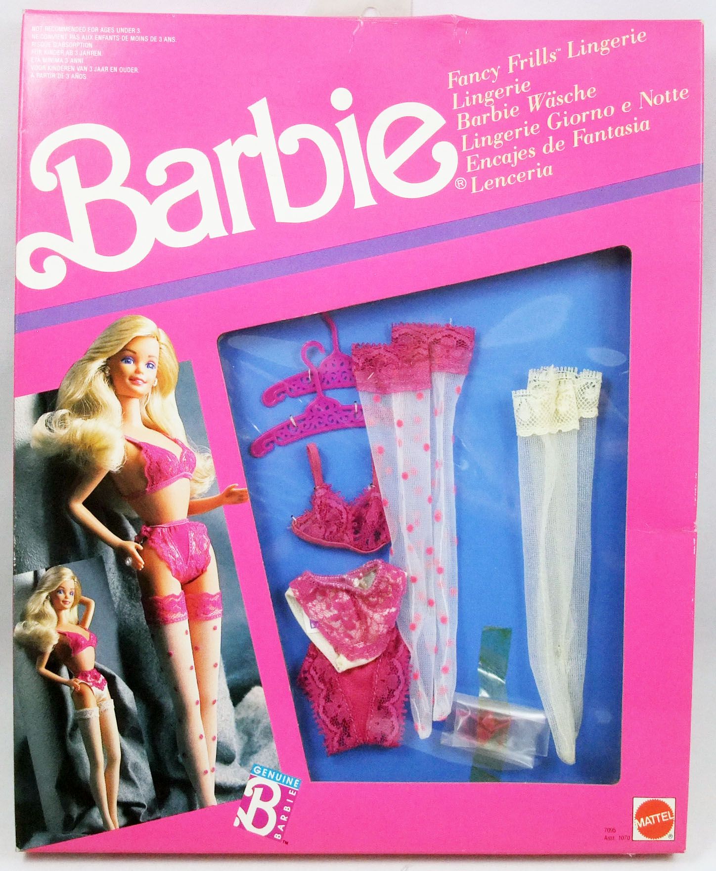 BARBIE - FANCY FRILLS LINGERIE - YELLOW CAMISOLE, SLIP AND SHOES