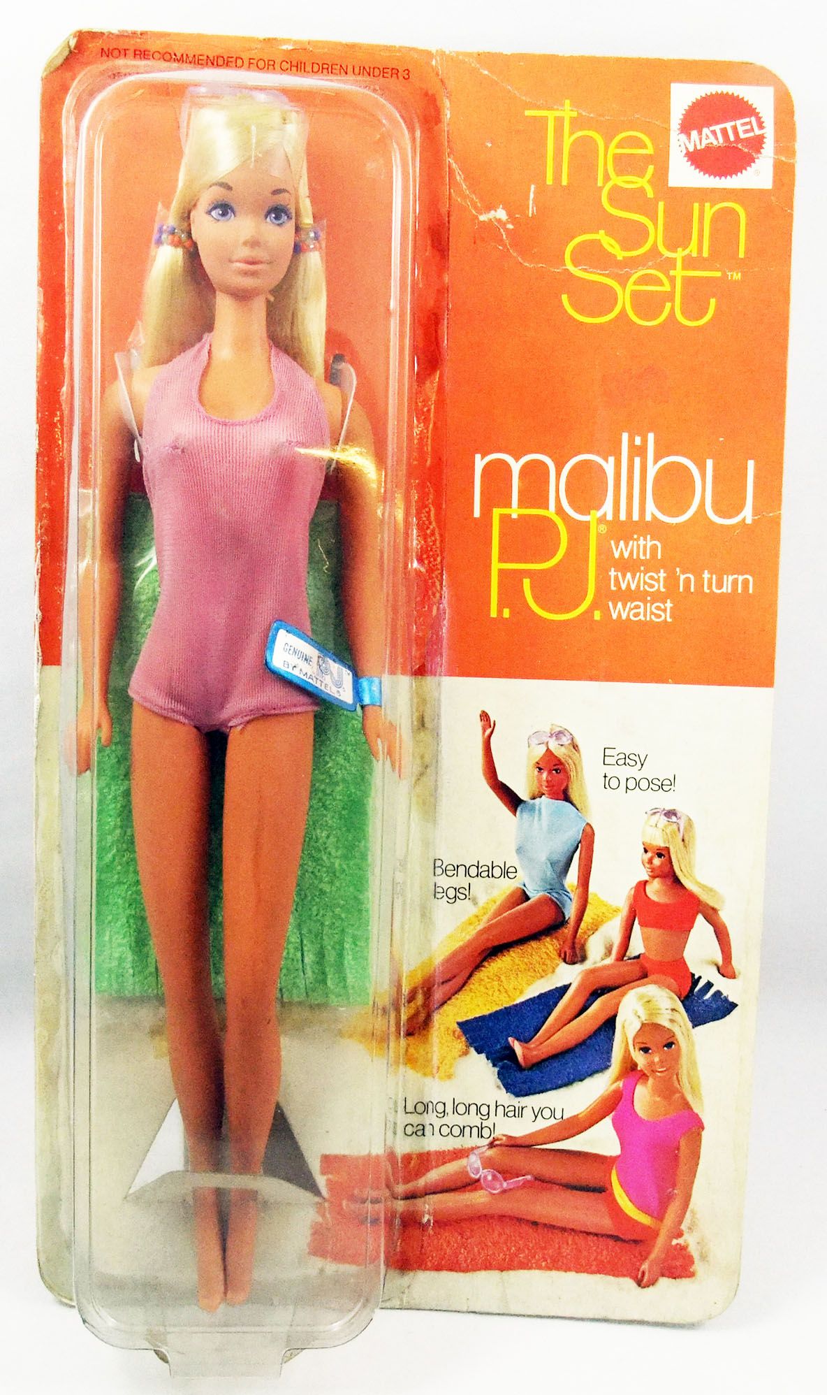 Uitbreiden Ontdooien, ontdooien, vorst ontdooien Verwaand Barbie - The Sun Set Malibu P.J. - Mattel 1970 (ref.1187)