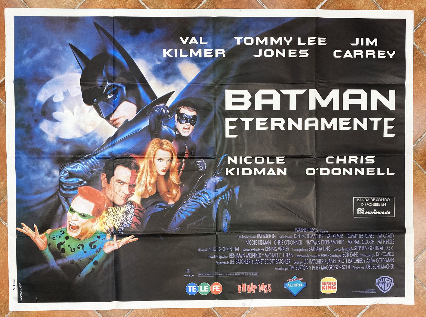 Batman Eternamente (Forever) Italie - Movie Poster 120x1é0cm - Warner Bros.  1995