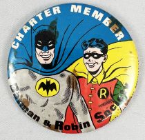 Batman Vintage - Batman & Robin Society «Charter Member» Button 1966