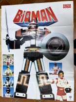 Bioman - Poster Magazine and EP 45rpm by B. Minet - AB Productions 1987/88