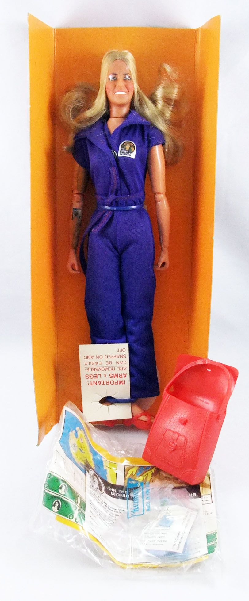 Bionic Woman - 12'' Doll - Jaime Sommers (Mission Purse) - Denys  Fisher/Meccano box