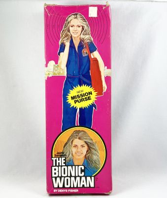 The Bionic Woman doll in box, with original clothes and mission purse ©1974