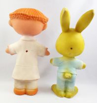 Bonhommet & Tilapin (RTB\'s) - Set of two 24cm squeeze toy - 1966