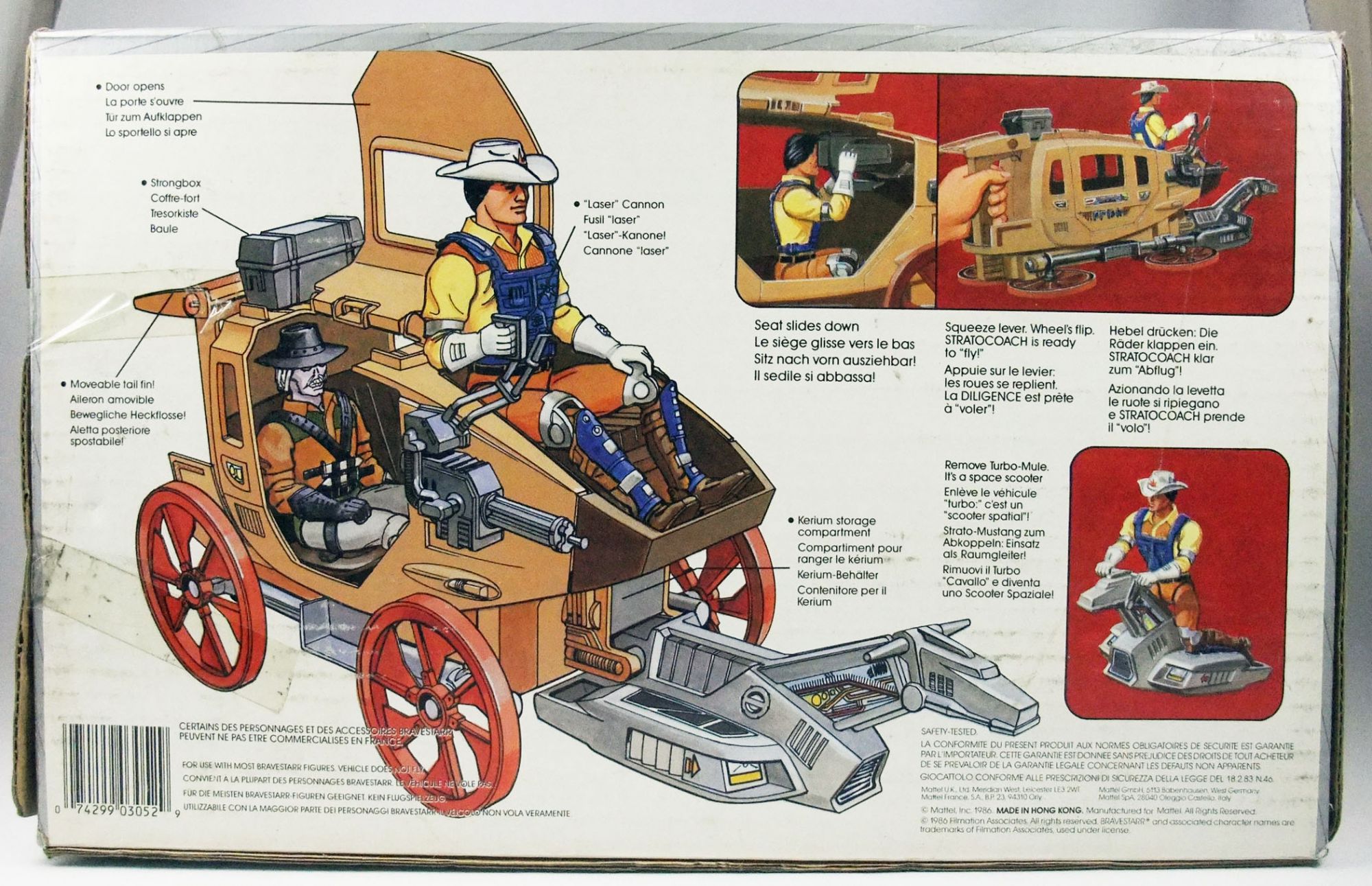 Bravestarr Stratocoach W/Box UNUSED STICKERS Mattel 1986 Vintage -  Wheeljack's Lab