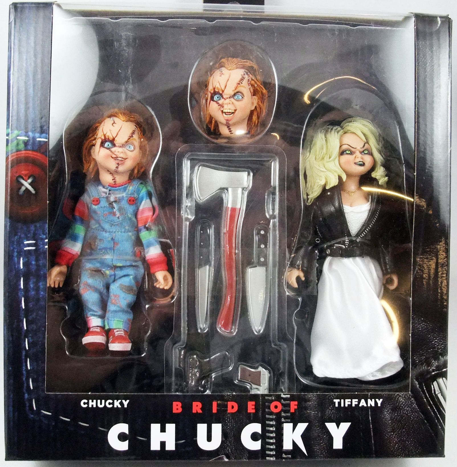 Bride Of Chucky Neca Chucky And Tiffany 5 Clothed Retro Figures