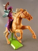 Britains Deetail Arabs Desert Fighter Mounted Attacking Sabre up & Shield Rearing Up Light Brown Horse