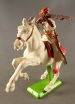 Britains Deetail Arabs Desert Fighter Mounted Firing Rifle White Rearing Up Horse