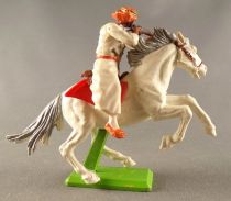 Britains Deetail Arabs Desert Fighter Mounted Firing Rifle White Rearing Up Horse