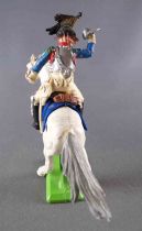 Britains Deetail Waterloo French Mounted Blue Cuirassier Charging Looking on Right White Rearing up Horse