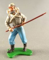 Britains Swoppets - Confederate - Footed Advancing Both Hands on Rifle