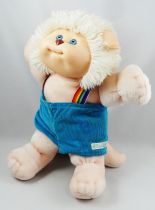 Cabbage Patch Kids Koosas - Pink dog with white hair in blue shortalls (loose)