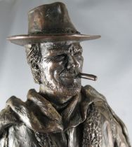 Clint Eastwood l\'Homme au Poncho - Statue Résine Bronze 32cm - Keith Lee 1992