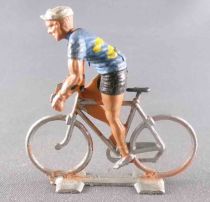 Cofalu (60\'s) - Cyclist (Plastic) - Blue Team Yellow Stripes Standing Up