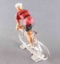 Cofalu (60\'s) - Cyclist (Plastic) - Red Team Black Stripes Standing Up