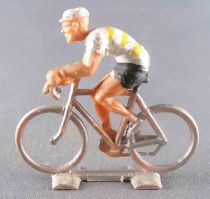 Cofalu (60\'s) - Cyclist (Plastic) - White Team Yellow Stripe Racing