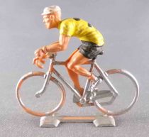 Cofalu (60\'s) - Cyclist (Plastic) - Yellow Team Black Stripes Racing