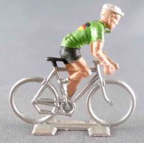 Cofalu (Années 60) - Cycliste Plastique - Equipe Allemagne Maillot Vert en Danseuse