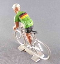 Cofalu (Années 60) - Cycliste Plastique - Equipe Allemagne Maillot Vert en Danseuse