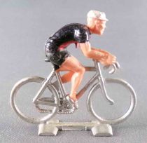 Cofalu (Années 60) - Cycliste Plastique - Equipe Noir/Blanc/Rouge Rouleur