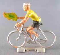 Cofalu (Années 60) - Cycliste Plastique - Maillot Jaune Bouquet