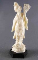 Damoy Maurice Mir Lyons Scarpia Advertising Figure-  Chinese Statues - Chinese Man Stuffy with Fan