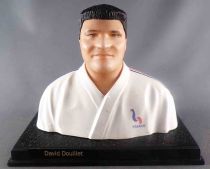 David Douillet - Plastic Bust French Team Judogi  - Box with Autograph & Palmares