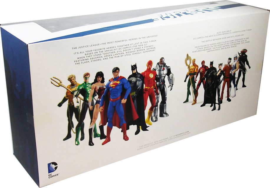 DC Comics, Coffret de 6 figurines articulées Justice League de 10 cm, The  Flash, Superman, Aquaman, Cyborg, Batman, Wonder Woman