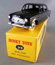 Dinky Toys Atlas 24B Peugeot 403 Black Mint in Box with Leaflet & Certificate of authenticity