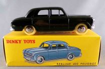 Dinky Toys Atlas 24B Peugeot 403 Black Mint in Box with Leaflet & Certificate of authenticity