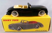 Dinky Toys Atlas 24S Simca 8 Spor Black Mint in Box with Leaflet & Certificate of authenticity